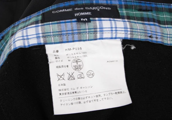 コムデギャルソン オムCOMME des GARCONS HOMME ポリセンタープリーツパンツ 黒M K-173478_016