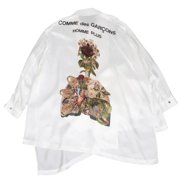 COMME des GARCONS HOMME PLUS Bedelgeuse Muscle Floral Back Printed  White M K-173482_001