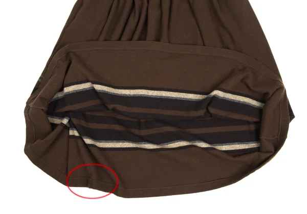 Y's Wool-blend Striped Knit Skirt  K-173484_008