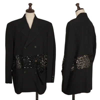 COMME des GARÇONS Sequin-Embellished Sheer Panel Jacket