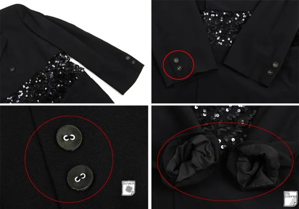 COMME des GARÇONS Sequin-Embellished Sheer Panel Jacket K-173485_006