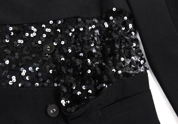 COMME des GARÇONS Sequin-Embellished Sheer Panel Jacket K-173485_008