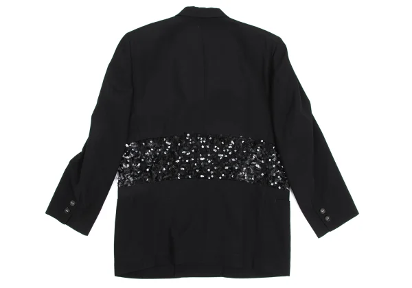 COMME des GARÇONS Sequin-Embellished Sheer Panel Jacket K-173485_016
