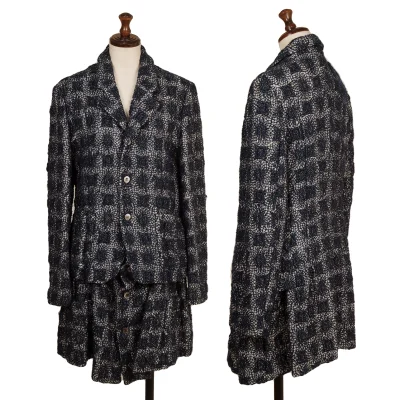 COMME des GARCONS Layered-hem Metallic Embroidery Jacket