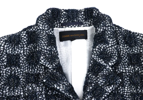COMME des GARCONS Layered-hem Metallic Embroidery Jacket K-173486_003