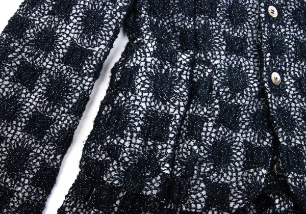 COMME des GARCONS Layered-hem Metallic Embroidery Jacket K-173486_007