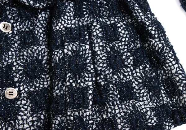 COMME des GARCONS Layered-hem Metallic Embroidery Jacket K-173486_008