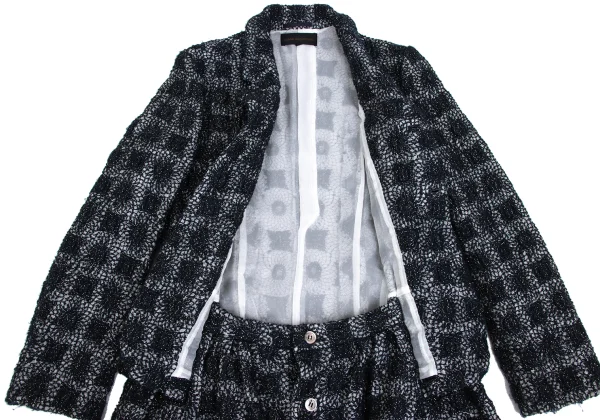 COMME des GARCONS Layered-hem Metallic Embroidery Jacket K-173486_011