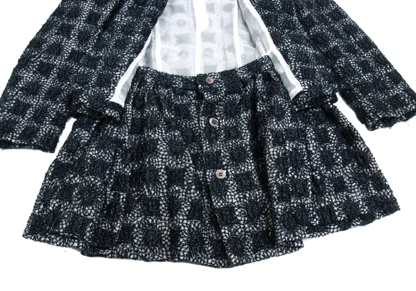COMME des GARCONS Layered-hem Metallic Embroidery Jacket K-173486_012