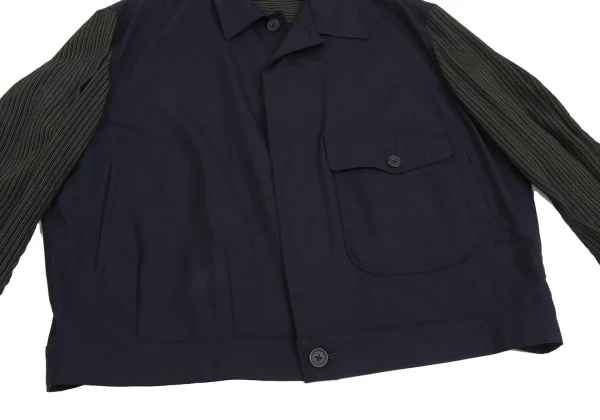 Y's for men Stripe Sleeve Switching Jacket K-173487_006