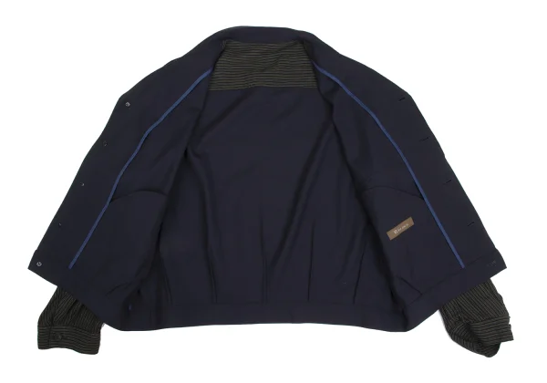 Y's for men Stripe Sleeve Switching Jacket K-173487_010
