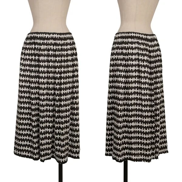 COMME des GARCONS Rayon Printed Skirt Black,White M K-173489_001