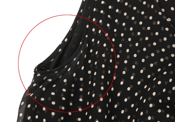 Yohji Yamamoto NOIR Pin-Dot Sheer Silk Dress K-173494_004