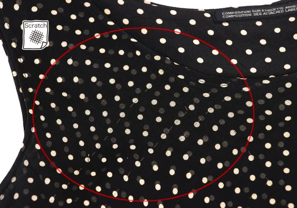 Yohji Yamamoto NOIR Pin-Dot Sheer Silk Dress K-173494_008