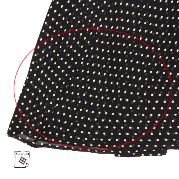 Yohji Yamamoto NOIR Pin-Dot Sheer Silk Dress K-173494_010