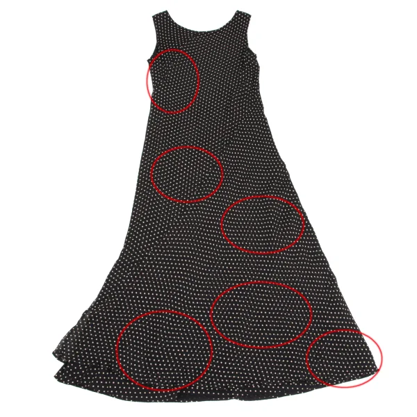Yohji Yamamoto NOIR Pin-Dot Sheer Silk Dress K-173494_014