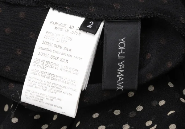 Yohji Yamamoto NOIR Pin-Dot Sheer Silk Dress K-173494_019