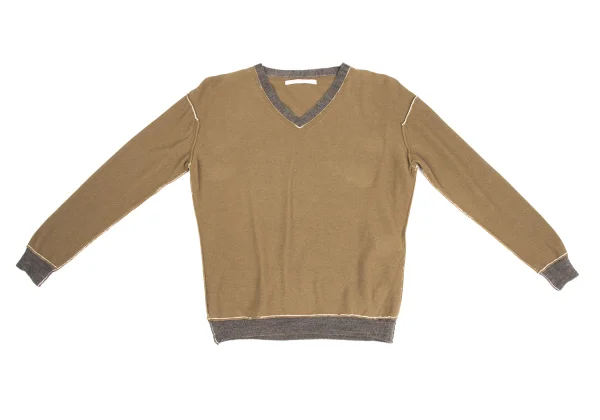 Y's Cotton Wool Inside-out V-neck Knit Top K-173496_002