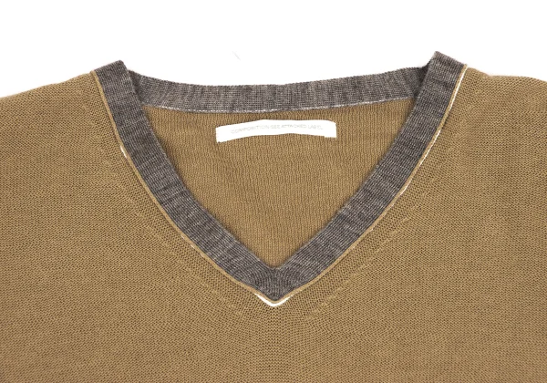 Y's Cotton Wool Inside-out V-neck Knit Top K-173496_004