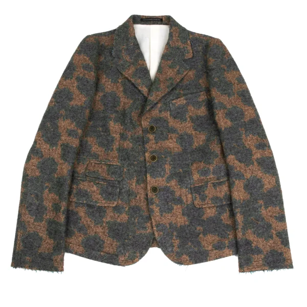 Y's Acrylic Blend Raw-Edge Jacquard Jacket K-173497_002