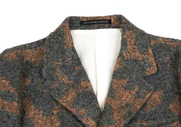 Y's Acrylic Blend Raw-Edge Jacquard Jacket K-173497_004