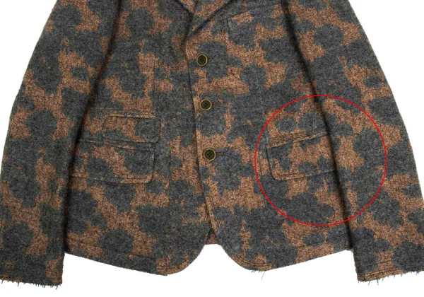 Y's Acrylic Blend Raw-Edge Jacquard Jacket K-173497_008