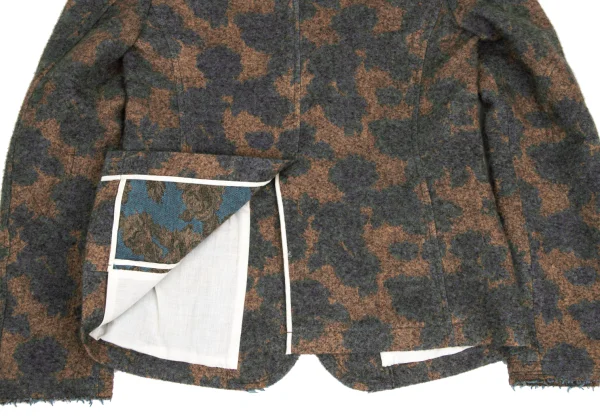 Y's Acrylic Blend Raw-Edge Jacquard Jacket K-173497_014