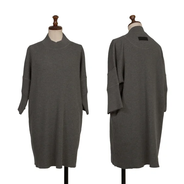 JIL SANDER Wool Knit Sweater Grey 38 K-173498_001