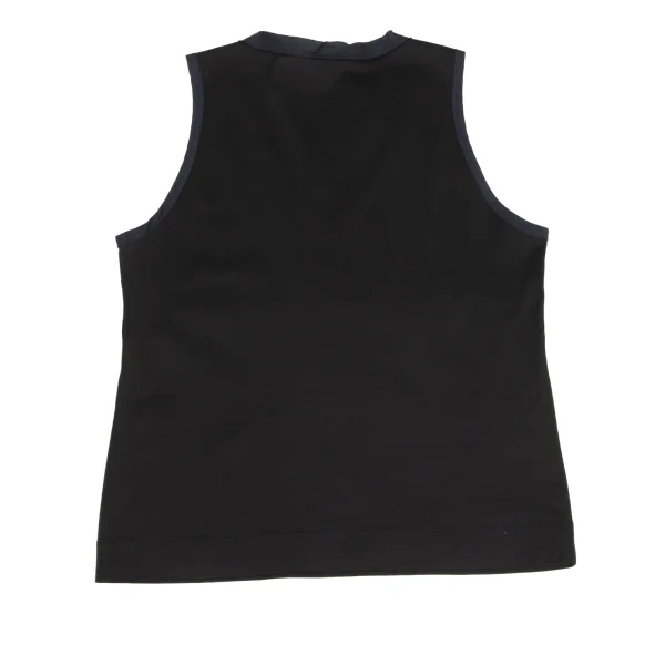 JIL SANDER NAVY Cotton V-neck Tank Top K-173499_008