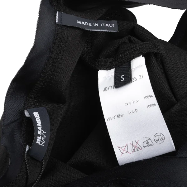 JIL SANDER NAVY Cotton V-neck Tank Top K-173499_011