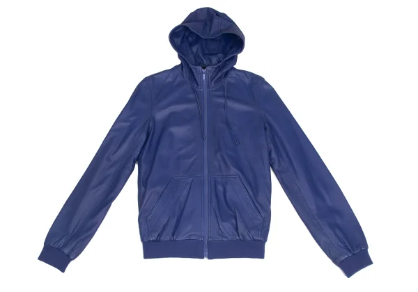 MARC by MARC JACOBS Leather Zip-Up Hooded Jacket K-173500_002