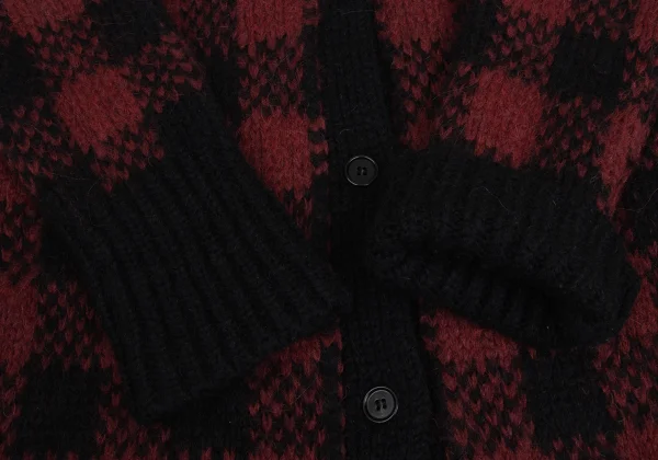 MARNI Alpaca Blend Check Back Slit Cardigan K-173504_006
