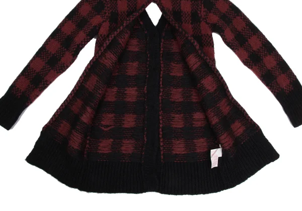 MARNI Alpaca Blend Check Back Slit Cardigan K-173504_011