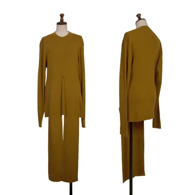 STUDIO NICHOLSON Wool Asymmetric Rib Knit
