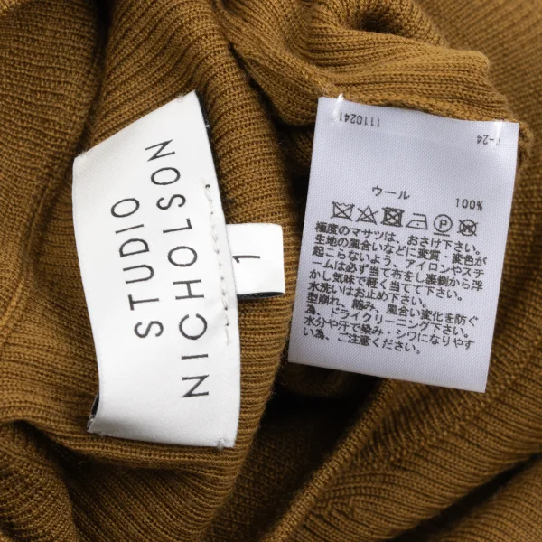 STUDIO NICHOLSON Wool Asymmetric Rib Knit K-173505_015