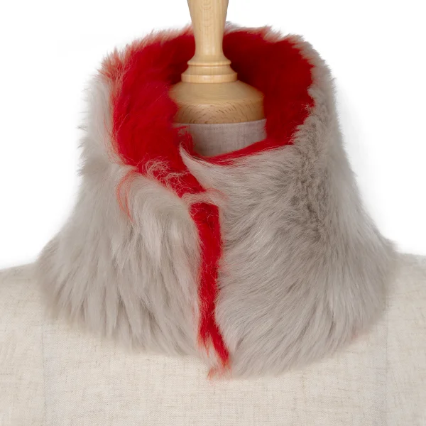 KARL DONOGHUE Bi-color Reversible Neck Collar Grey,Red  K-173506_001