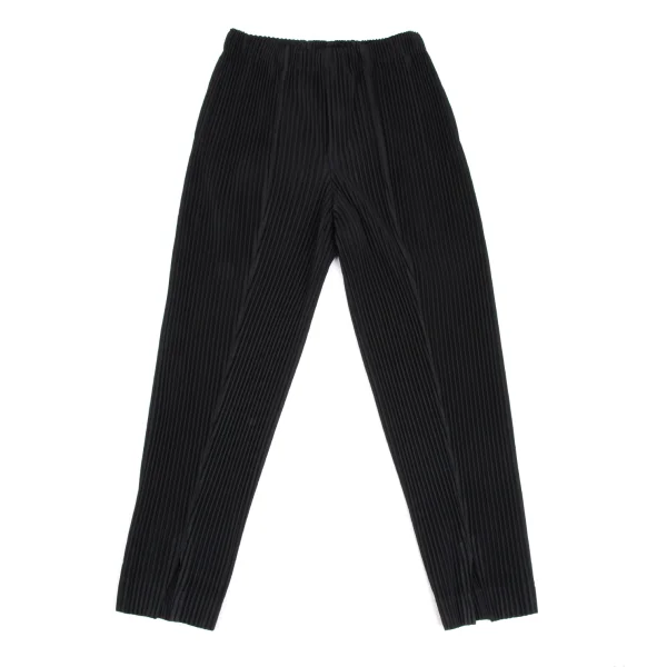 HOMME PLISSE ISSEY MIYAKE Pleated Slit Pants Black 1 K-173512_001