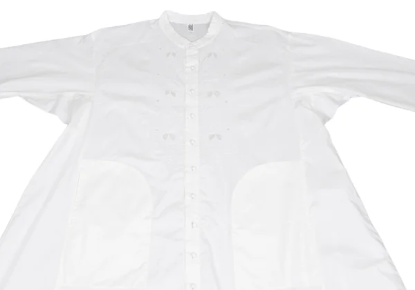 ISSEY MIYAKE HaaT Embroidered Design Band Collar Shirt Dress K-173514_003