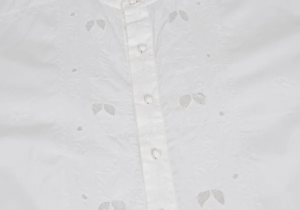 ISSEY MIYAKE HaaT Embroidered Design Band Collar Shirt Dress K-173514_006
