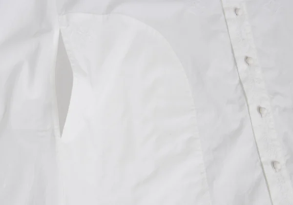 ISSEY MIYAKE HaaT Embroidered Design Band Collar Shirt Dress K-173514_011