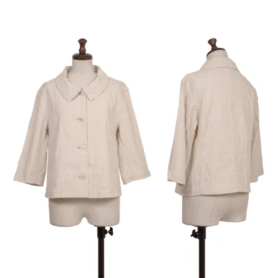 ISSEY MIYAKE HaaT Cotton Blend Gathered Design Stretch Jacket