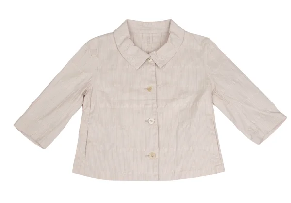 ISSEY MIYAKE HaaT Cotton Blend Gathered Design Stretch Jacket K-173516_002