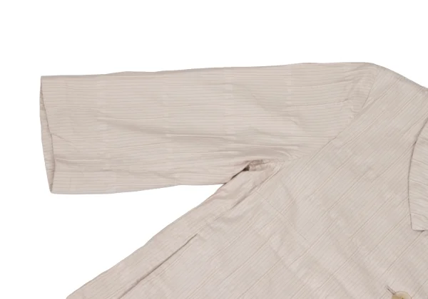 ISSEY MIYAKE HaaT Cotton Blend Gathered Design Stretch Jacket K-173516_005