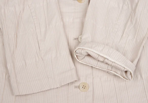 ISSEY MIYAKE HaaT Cotton Blend Gathered Design Stretch Jacket K-173516_006