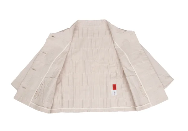 ISSEY MIYAKE HaaT Cotton Blend Gathered Design Stretch Jacket K-173516_011