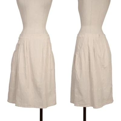 ISSEY MIYAKE HaaT Cotton Blend Gathered Design Stretch Skirt
