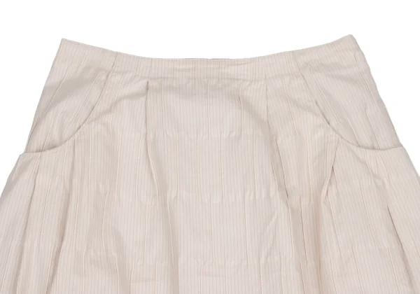 ISSEY MIYAKE HaaT Cotton Blend Gathered Design Stretch Skirt K-173517_004