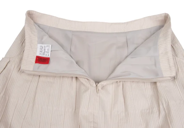 ISSEY MIYAKE HaaT Cotton Blend Gathered Design Stretch Skirt K-173517_010