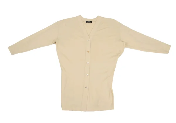 ISSEY MIYAKE PERMANENTE Curved Switching Stretch Cardigan K-173521_002
