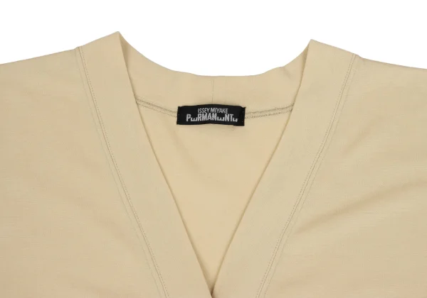 ISSEY MIYAKE PERMANENTE Curved Switching Stretch Cardigan K-173521_005